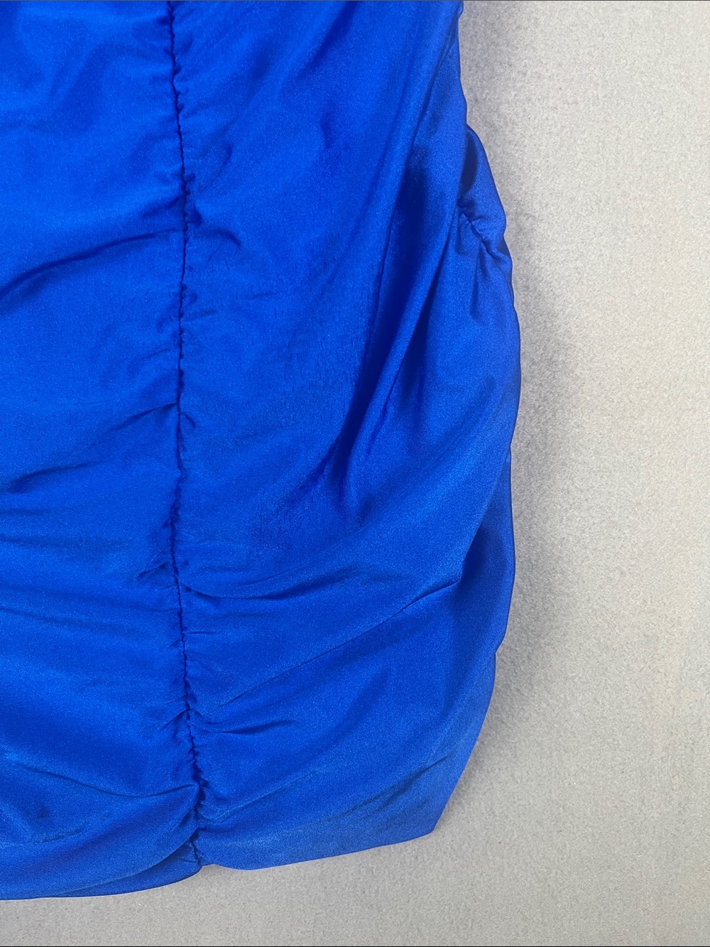 Sherri Hill Cobalt Blue One Shoulder party dress (Flawed)
Size: 2 - Picture 9 of 10